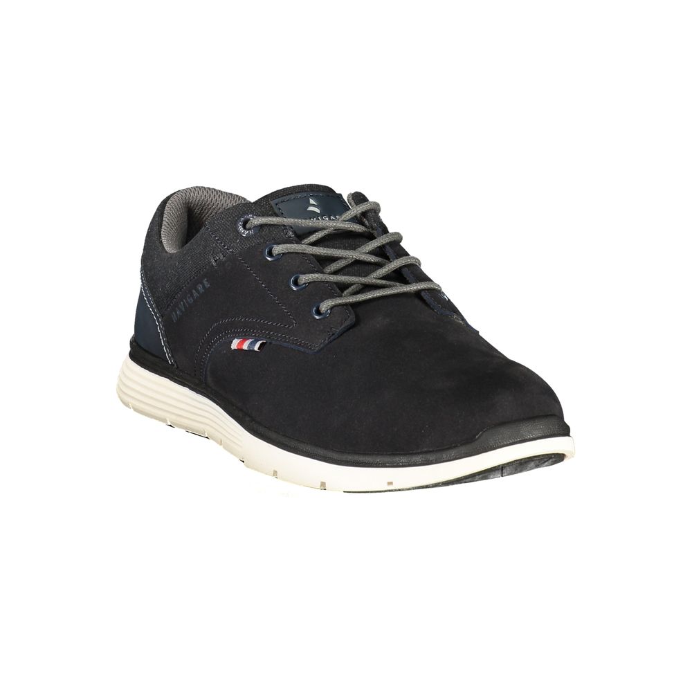 Blue Polyester Athletic Sneakers