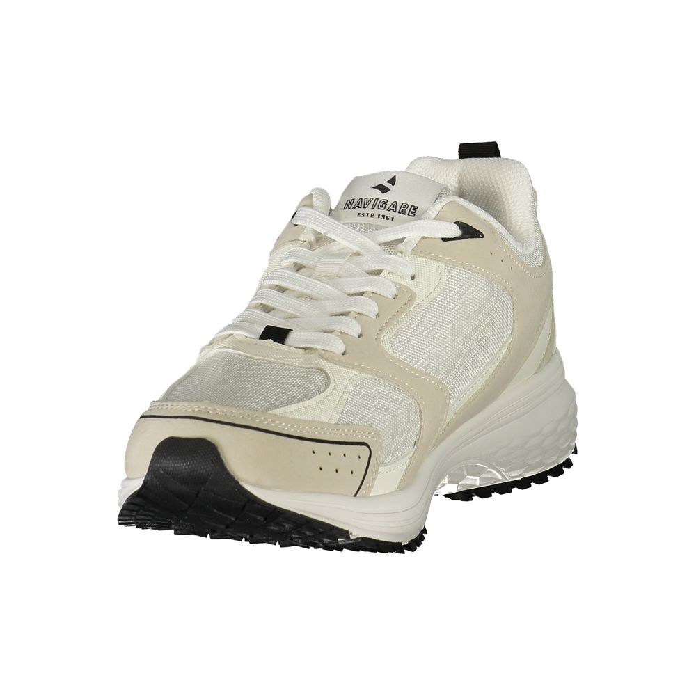 White Polyurethane Men's Sneaker