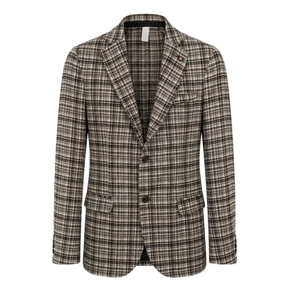 Beige Cotton Men Jacket