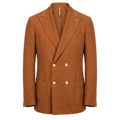 Brown Linen Men's Jacket