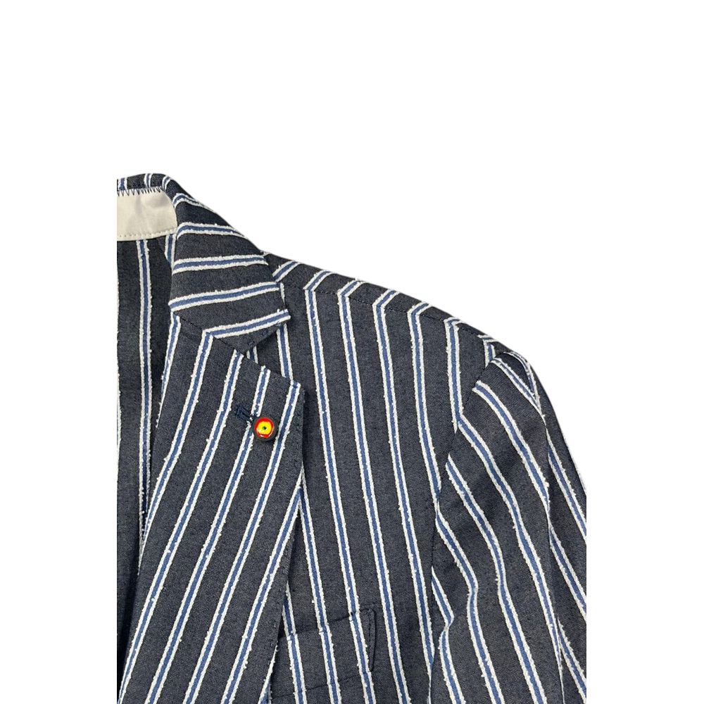 Blue Cotton Men's Jacket