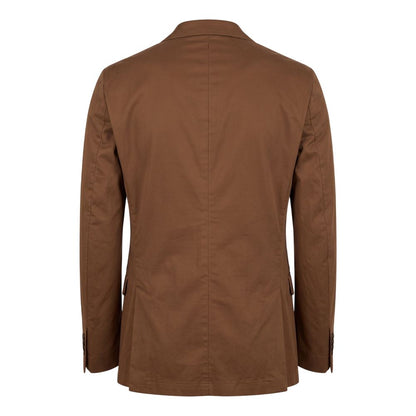 Brown Cotton Men's Jacket