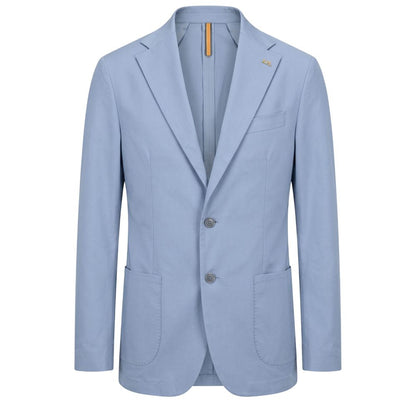 Light Blue Cotton Men Jacket