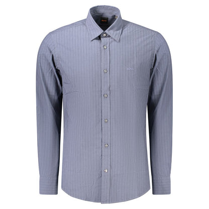 Blue Cotton Mens Shirt