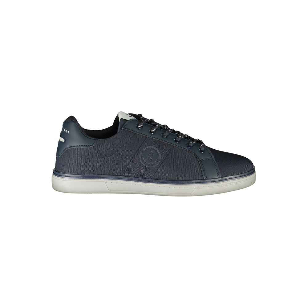 Blue Polyester Men's Sneaker