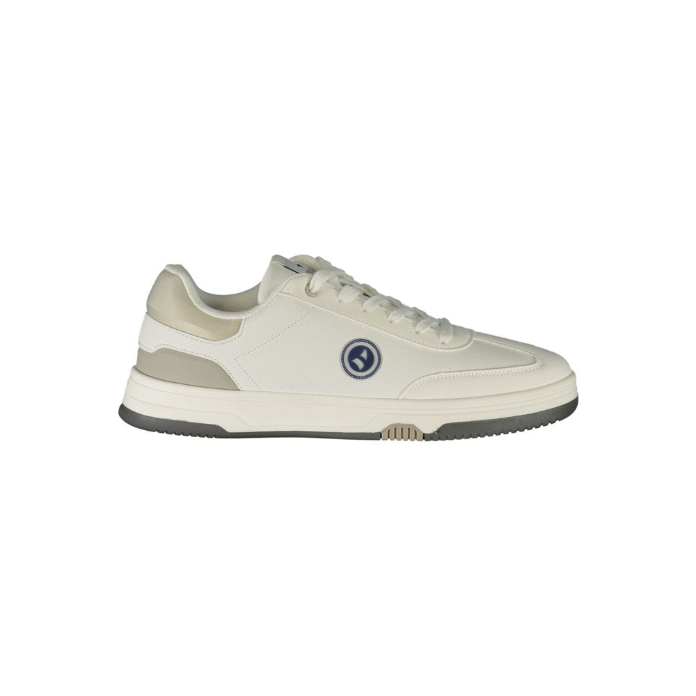 White Polyester Men's Sneaker