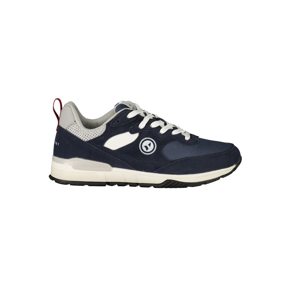Blue Polyester Men's Sneaker
