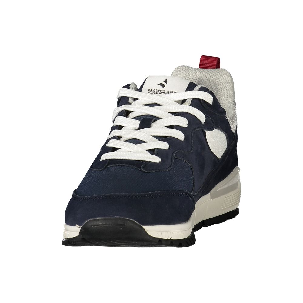 Blue Polyester Men's Sneaker