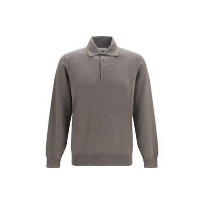 Brown Cashmere Polo Shirt