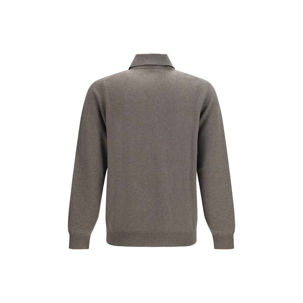 Brown Cashmere Polo Shirt