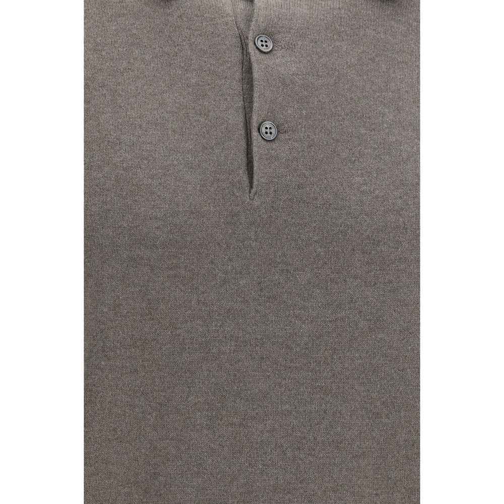 Brown Cashmere Polo Shirt