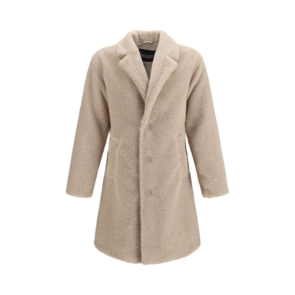 Beige Polyester Coat