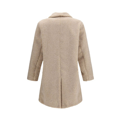 Beige Polyester Coat