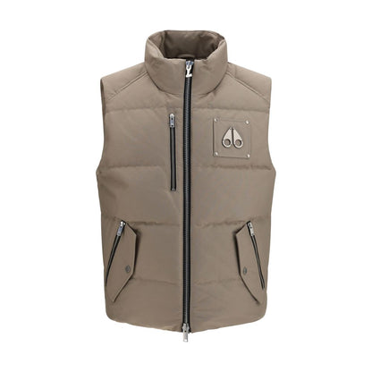 Beige Cotton Sleeveless Jacket