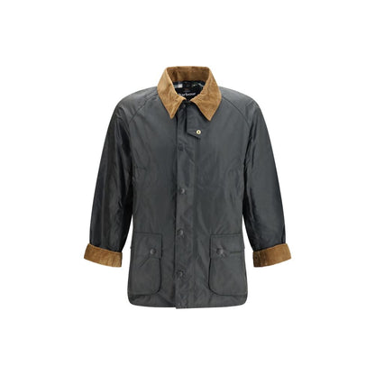 Bicolor Cotton Full-Length Jacket