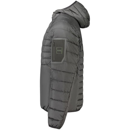 Black Polyester Men's Jacket