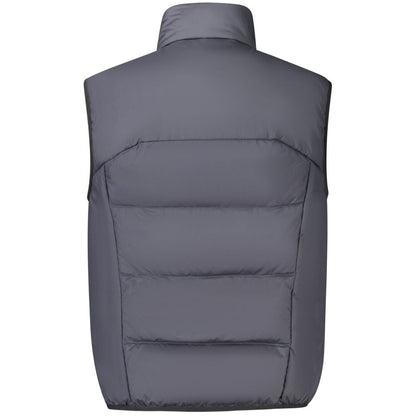 Blue Polyester Men's Vest