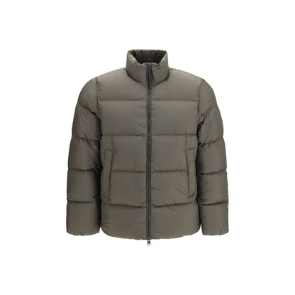 Bicolor Goose Down Full-Length Jacket