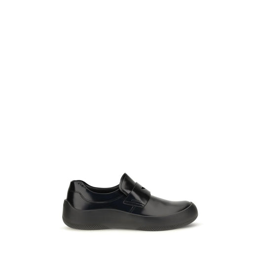 Black Calf Leather Bos Taurus Slip-On Loafers