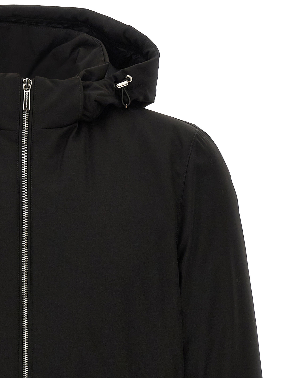 Black Wool Full-Length Jacket