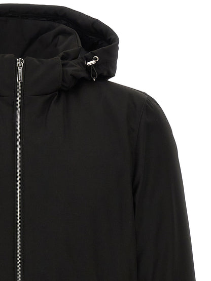 Black Wool Full-Length Jacket
