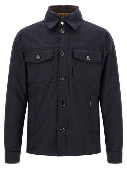 Blue Wool Full-Length Jacket