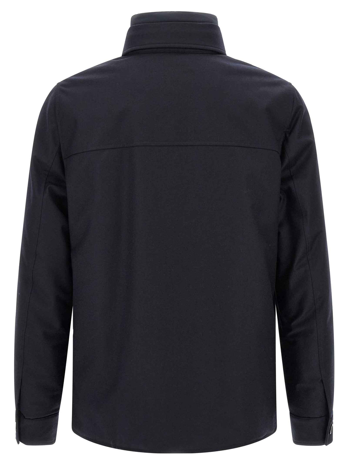 Blue Wool Full-Length Jacket