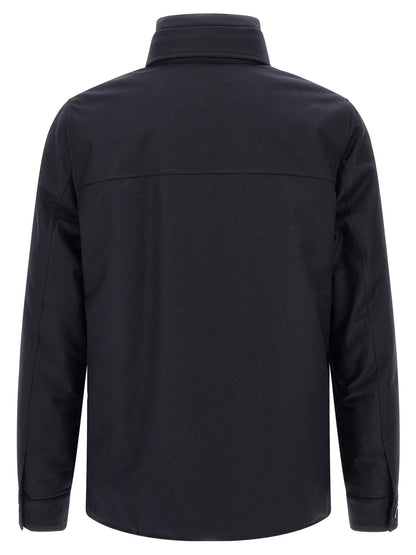 Blue Wool Full-Length Jacket