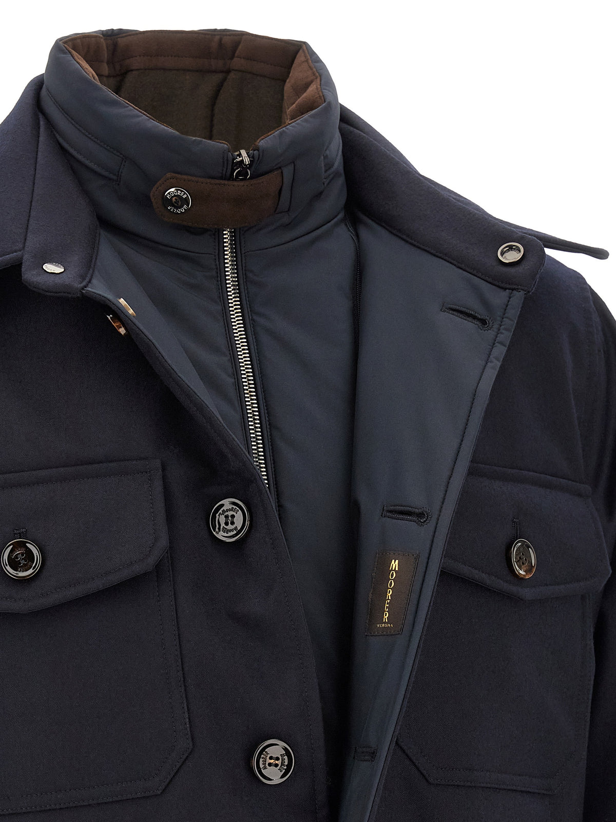 Blue Wool Full-Length Jacket