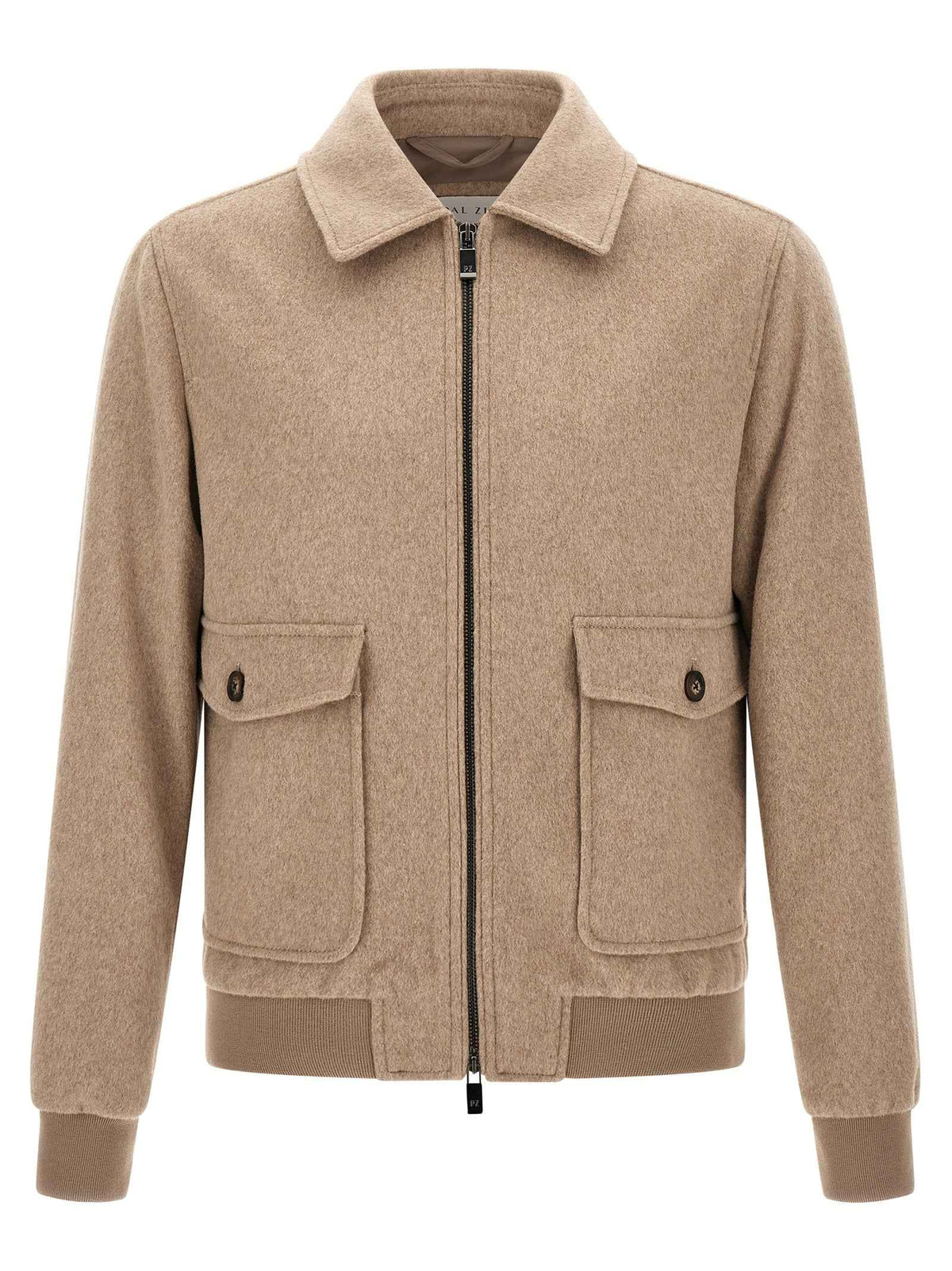 Beige Wool Full-Length Jacket