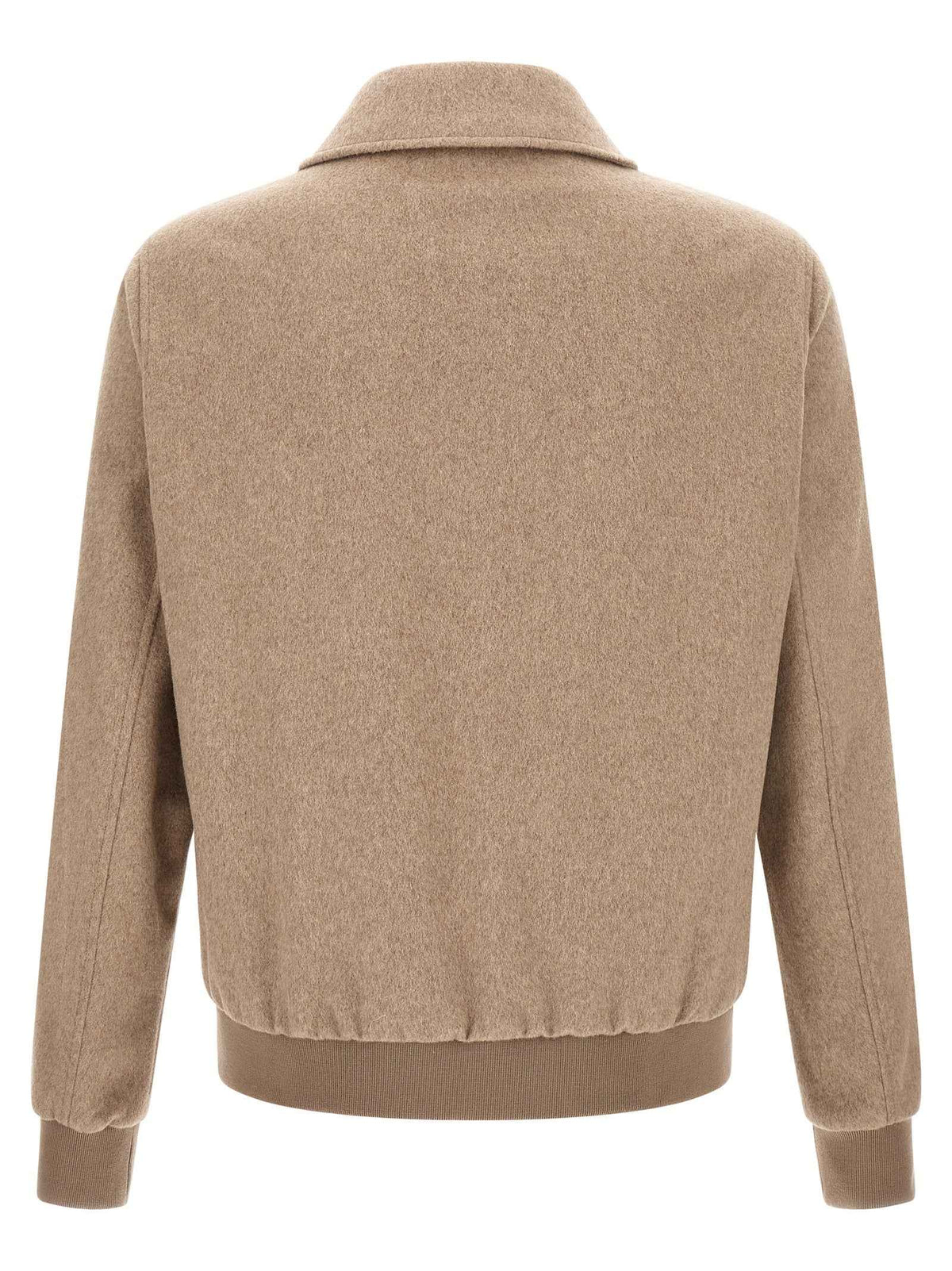 Beige Wool Full-Length Jacket