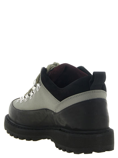 Bicolor Polyester Ankle Boots