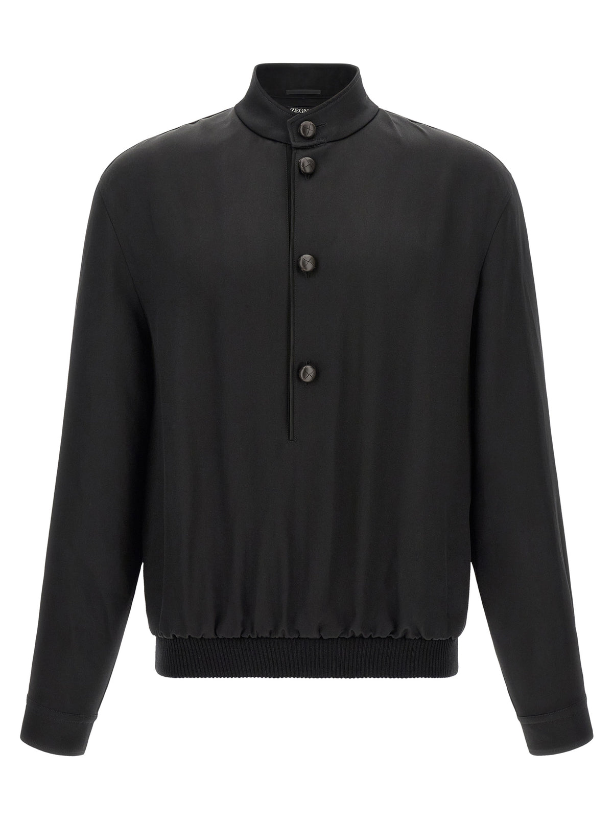 Black Satin Sweatshirt