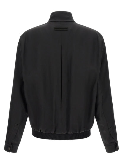 Black Satin Sweatshirt