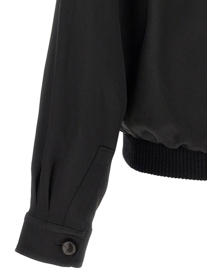 Black Satin Sweatshirt