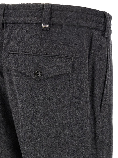 Gray Virgin Wool Dress Pants