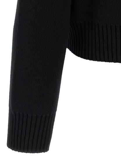 Black Virgin Wool Cardigan