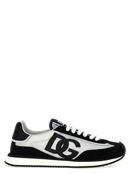 Bicolor Calfskin Athletic Sneakers