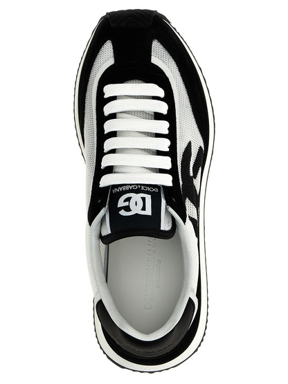 Bicolor Calfskin Athletic Sneakers