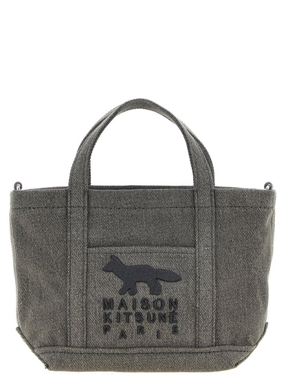 Gray Cotton Tote Bag