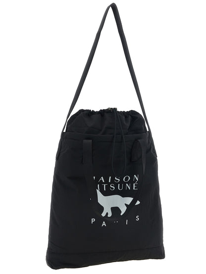 Black Nylon Tote Bag