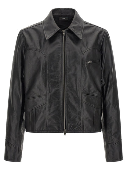 Black Calfskin Leather Jacket
