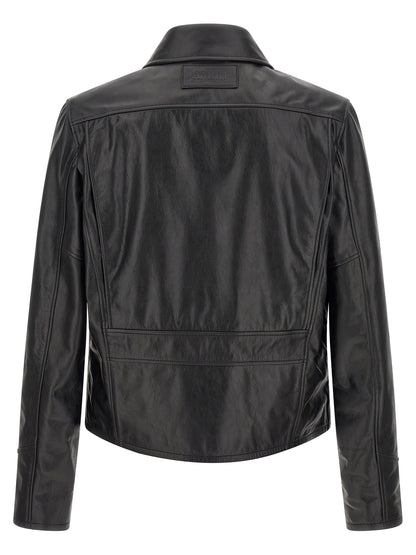 Black Calfskin Leather Jacket