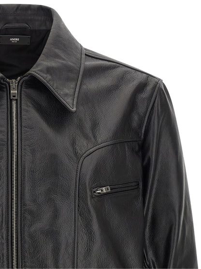 Black Calfskin Leather Jacket