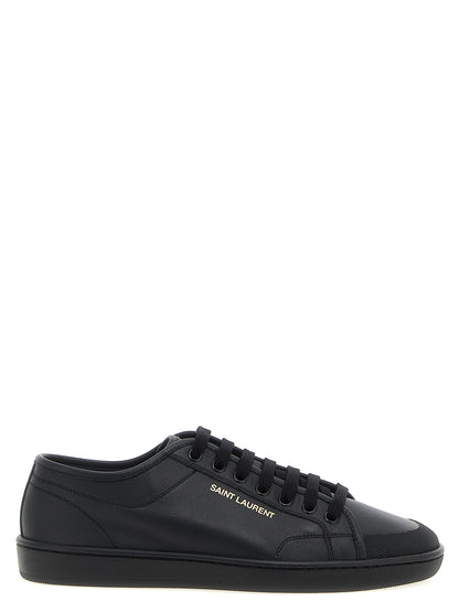 Black Calfskin Low Top Sneakers