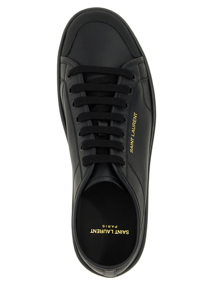 Black Calfskin Low Top Sneakers