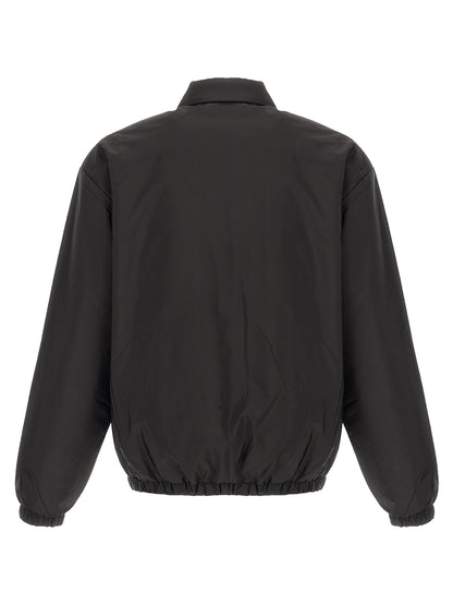 Black Recycled Polyamide Full-Length Jacket