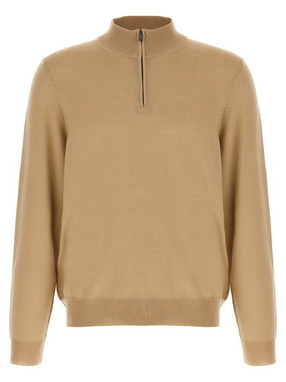 Beige Virgin Wool Cardigan