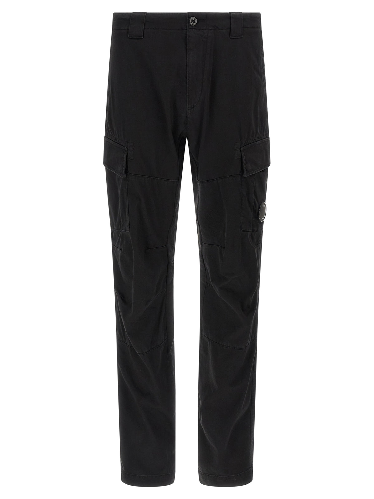 Black Cotton Cargo Pants