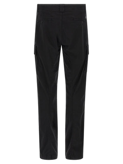 Black Cotton Cargo Pants